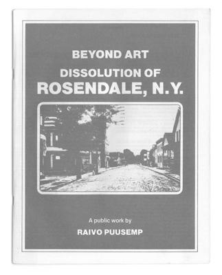 Beyond Art - Dissolution of Rosendale, N.Y. (english)